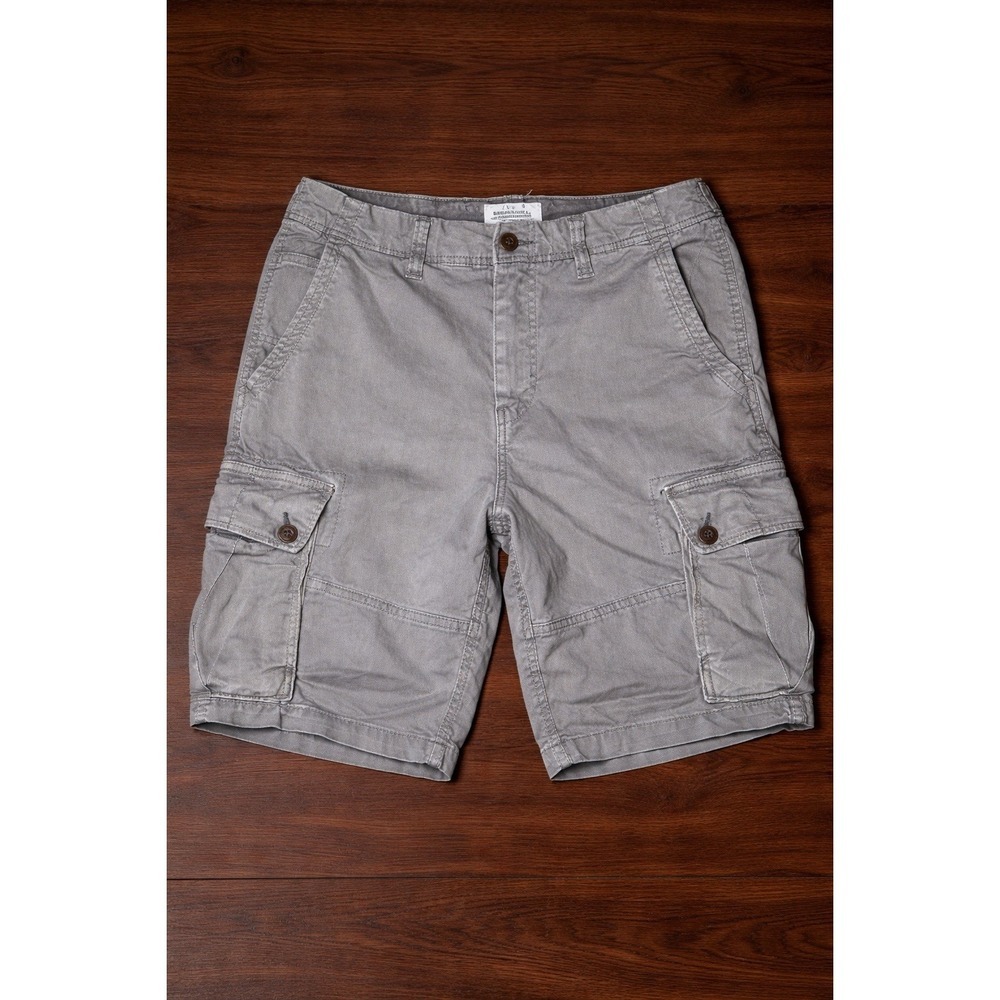 American Eagle Cargo Shorts Men's Size 29 Gray Khaki Utility Pocket Casual